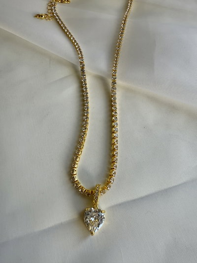Collar strass heart