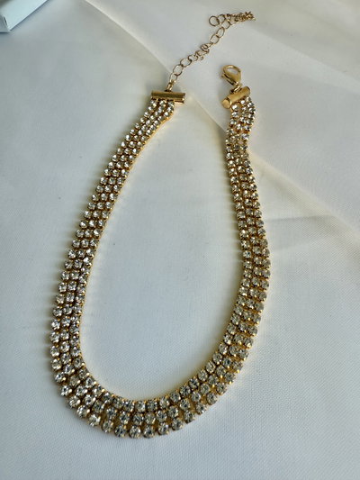 Gargantilla triple strass