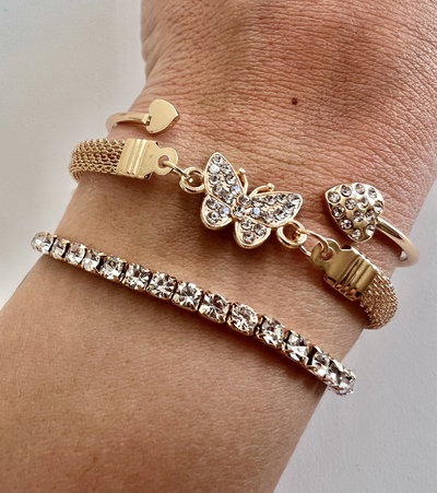 Set pulsera butterfly
