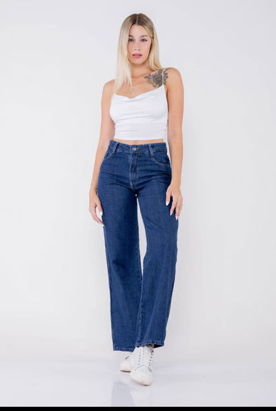 Wide leg azul 