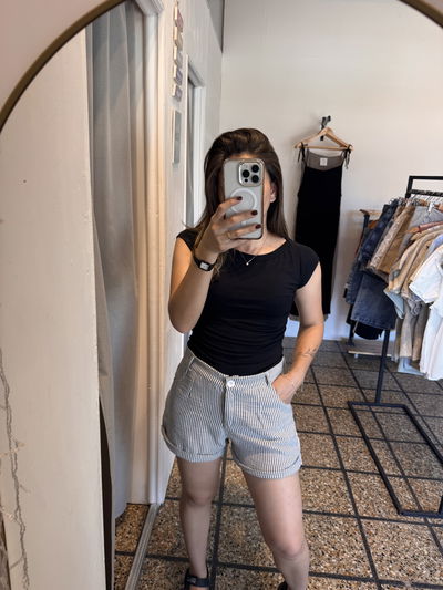 Short rayado Sastrero lino 