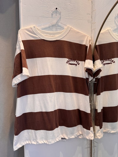 Remera rayada bordada california