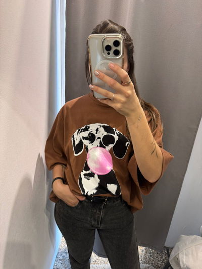 Remera Boxi perrito chicle