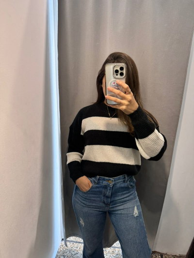 Sweater Rayado Lana Frizz