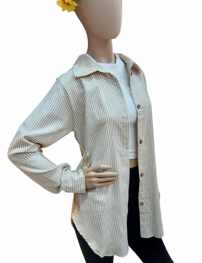 Maxi camisa rayada 