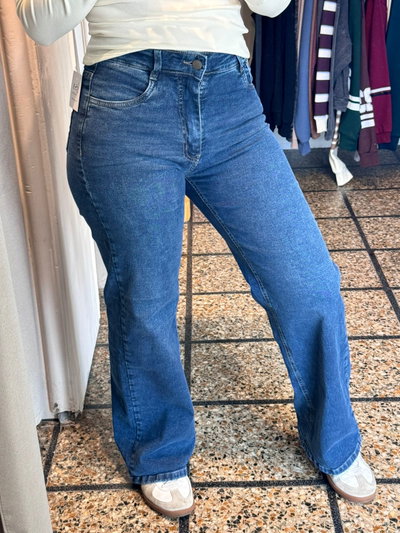 Jean Wide Leg elastizado Azul Traviesa