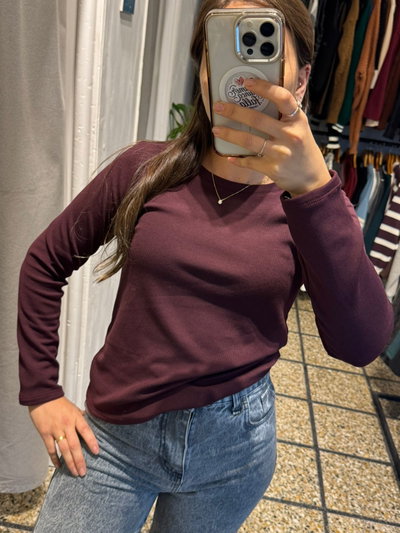 camiseta frisa manga larga