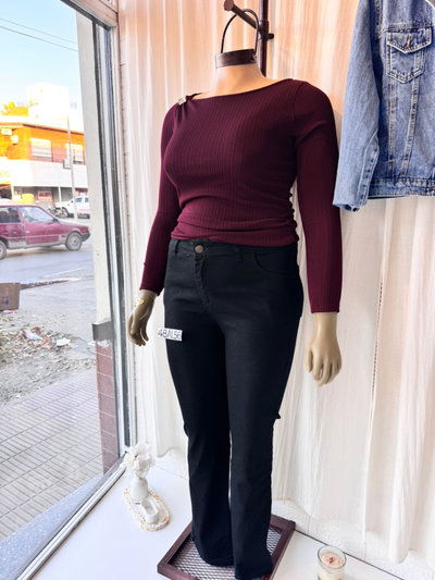 Jeans recto azul marca Yekus Talle especial