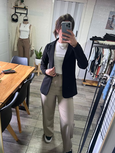 Blazer sastrero crep