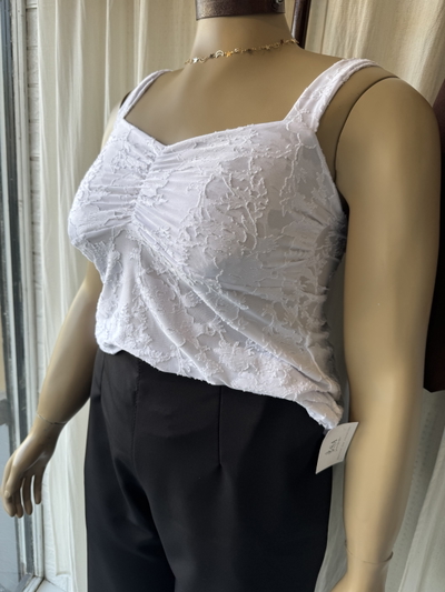 Blusa frunce transparencia 