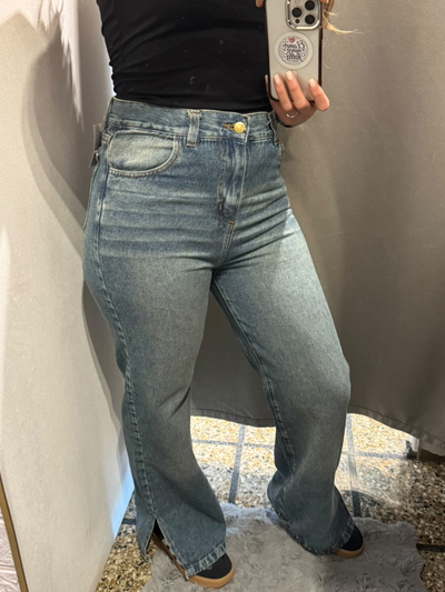 Wide leg con tajo