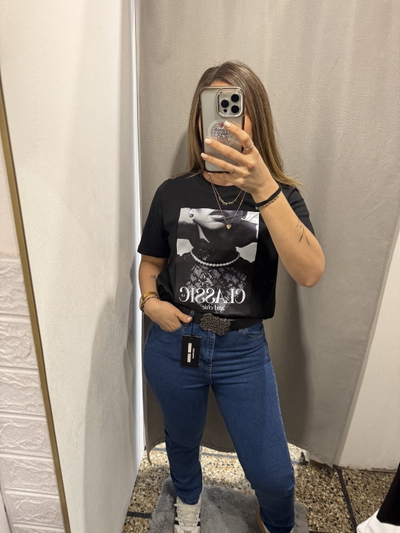 Remera mel foto perlas