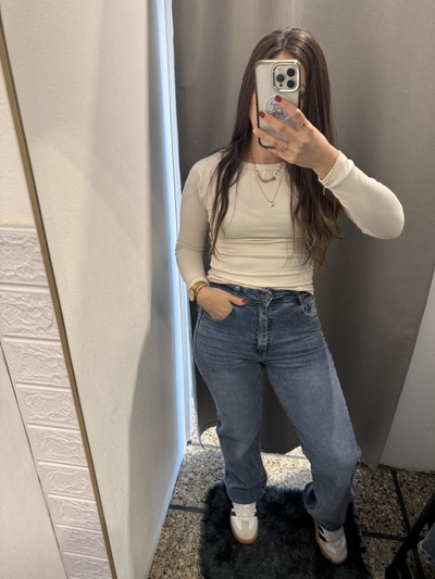 Wide Leg Elastizado Blue