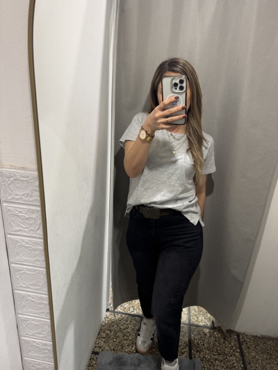 Remera Larga Algodón tajo