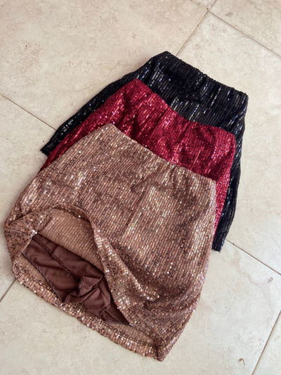 Short pollera lentejuelas 