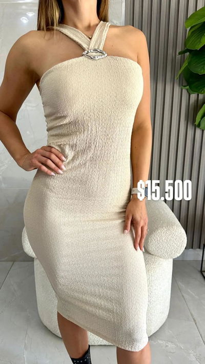 Vestido Hawai - textura y dije