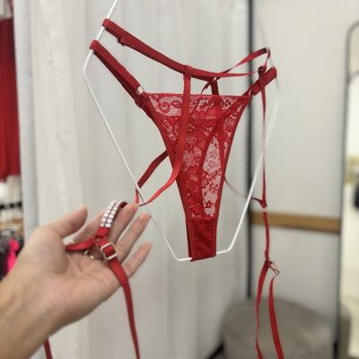 Set Passion Stras- bralette encaje con arnes