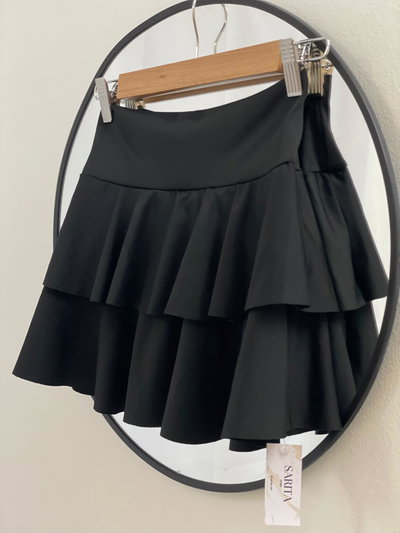 Pollera lycra 2 volados