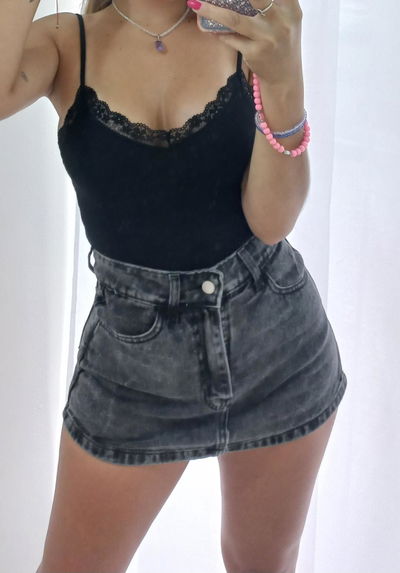 Short pollera gris WILD