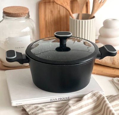 Cacerola Carol Granito Negro 24cm 