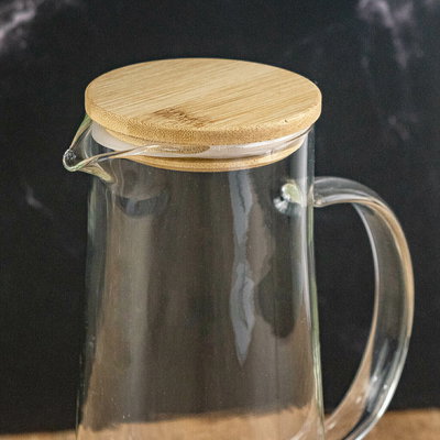 Jarra de vidrio t/bambú 1470ml Hudson