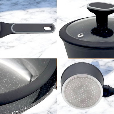 Cacerola 16cm Negro Granito Forjado