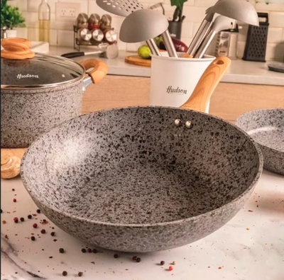wok hudson 28cm granito forjado
