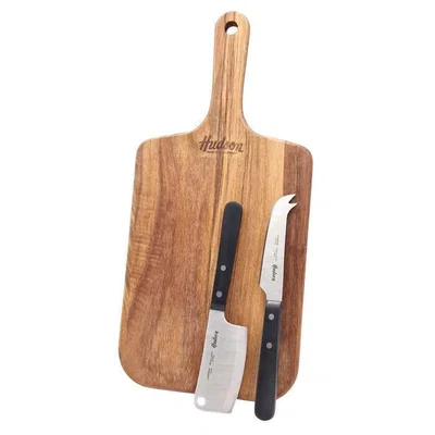 Set Tabla P/ Queso + Cuchillos Profe. Hudson