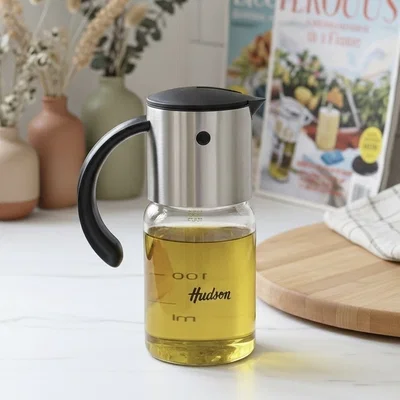 Aceitera 550ml Vidrio Hudson T/acero