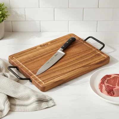Set Tabla P/ Carne + Cuchillo Profe. Hudson
