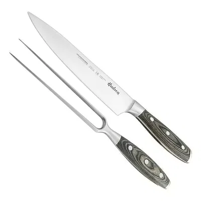 Set x2 Parrilla Cuchillo Tenedor Acero Inox Alta Calidad