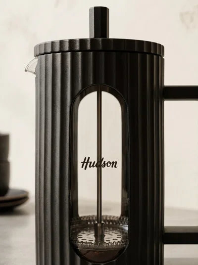 Cafetera Francesa 1l Plástico Negro Hudson