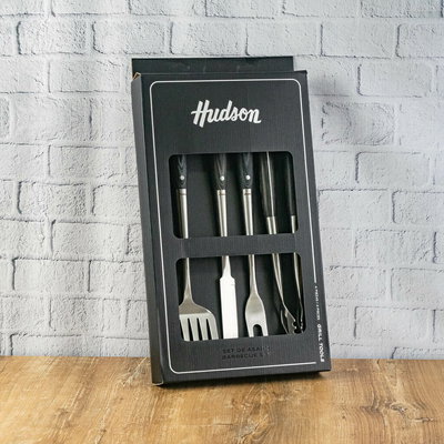 Set Parrilla Hudson 4 Pz Mango Madera