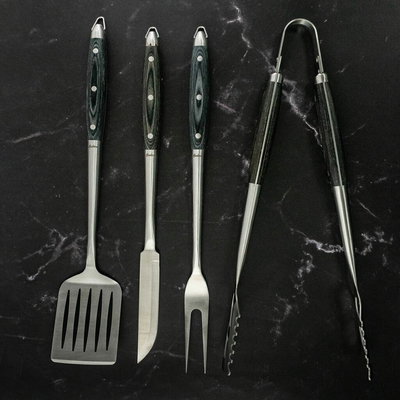 Set Parrilla Hudson 4 Pz Mango Madera