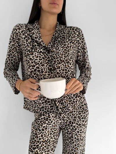 PIJAMA CAMISERO LARGO PRINT