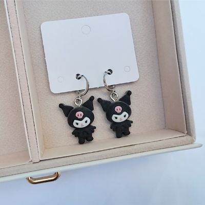 Aros Kawaii Kuromi Black X Par