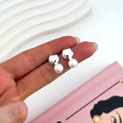 Aros de acero blanco Perla