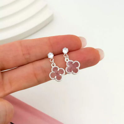 Aros de Acero Blanco Trebol 