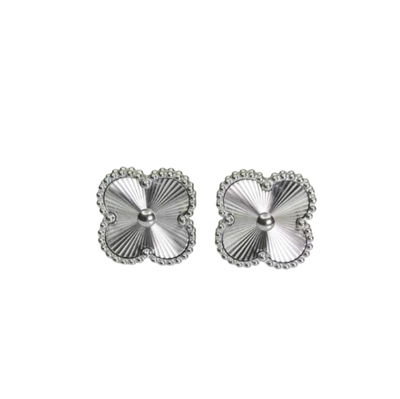 Aros Van Cleef Grandes Plateado