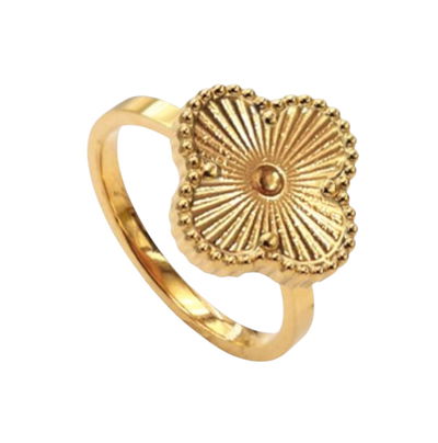 Anillo Van Cleef Acero Inoxidable Oro18k + Cajita De Regalo!