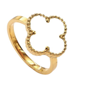 Anillo Van Cleef Acero Inoxidable Oro18k + Cajita De Regalo!