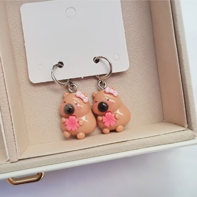 Aros Kawaii Capibara Spring