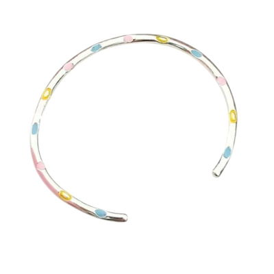 Pulsera Regulable en Acero Blanco 