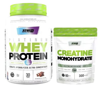 Star nutrition Combo platinum whey + Creatina 300 doypack