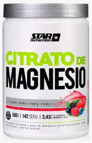 Star Nutrition Citrato de magnesio FRUTOS ROJOS 500gr POLVO
