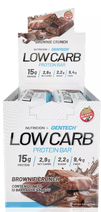 GENTECH - Low Carb Protein Bar x 10 UNID.