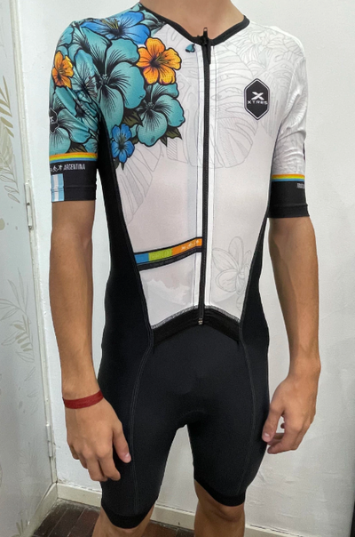 ENTERITO TRIATLON XTRES-Elite Pro c/Mangas  (FLORES)