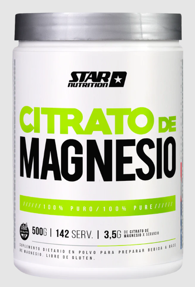 Star Nutrition Citrato de Magnesio en polvo SIN SABOR 500gr