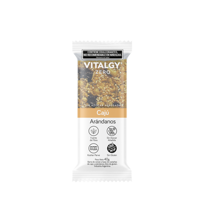 VITALGY - CerealBar ZERO Caju & Arándanos x 10 UNID.