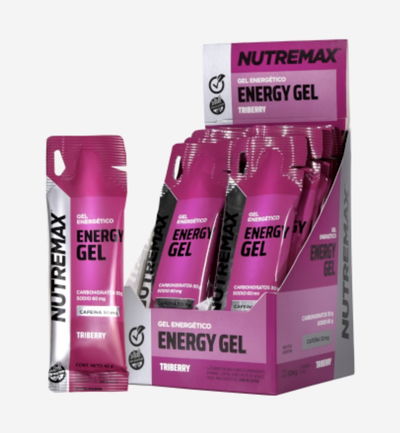 NUTREMAX - Energy gel c/ cafeína x 12 UNID.(Frutos del Bosque)